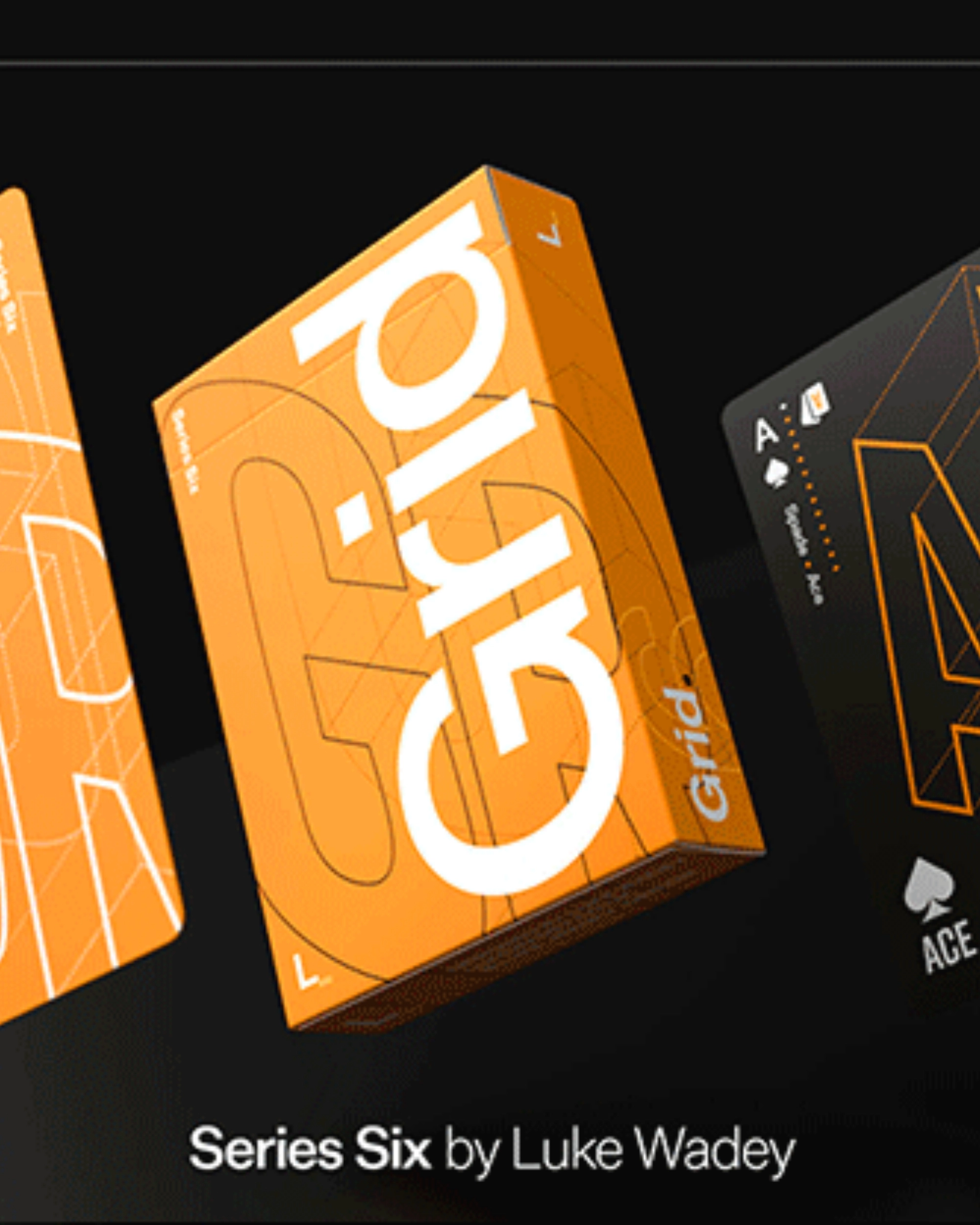 Grid Series Six Typographic Oyun Kartı
