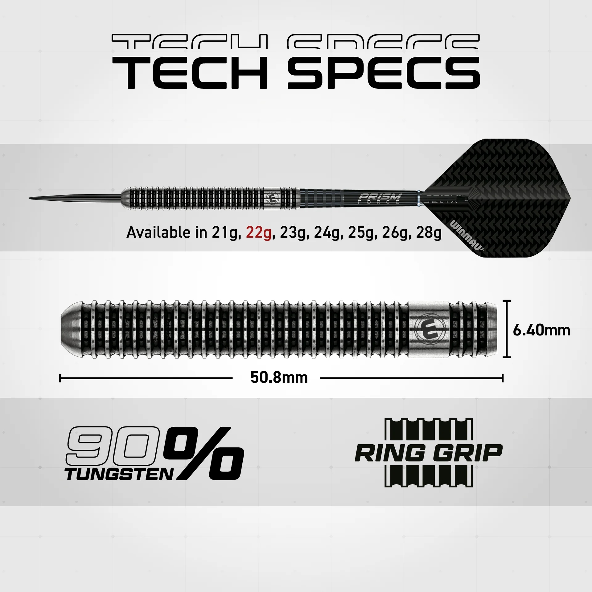 Winmau Blackout %90 Tungsten Dart Oku