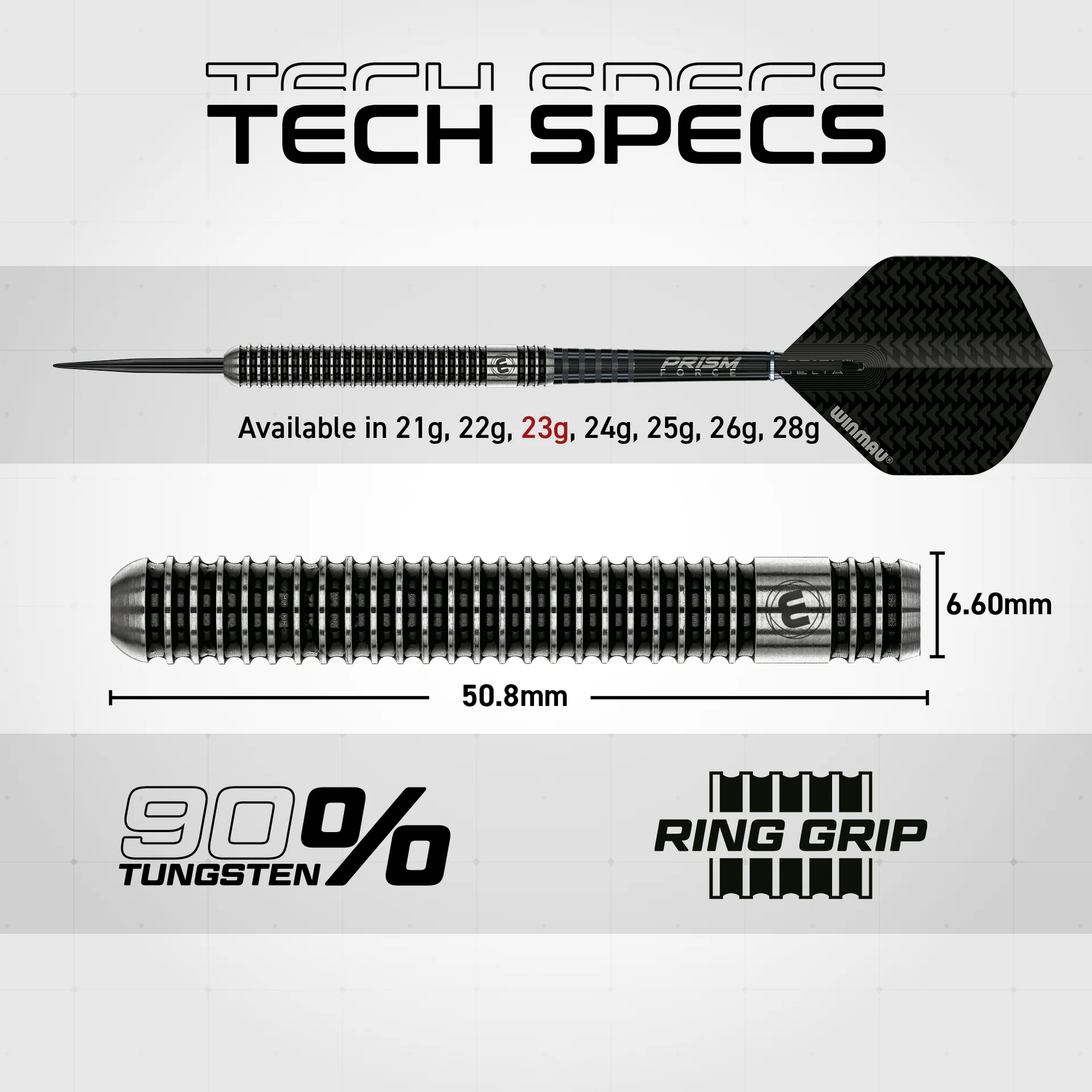 Winmau Blackout %90 Tungsten Dart Oku