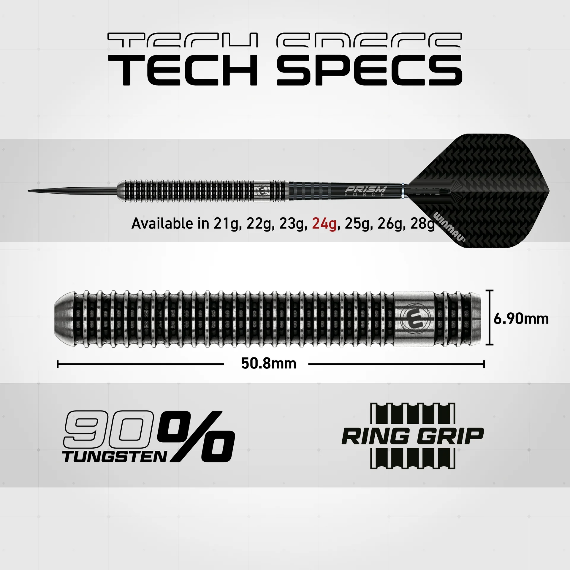 Winmau Blackout %90 Tungsten Dart Oku