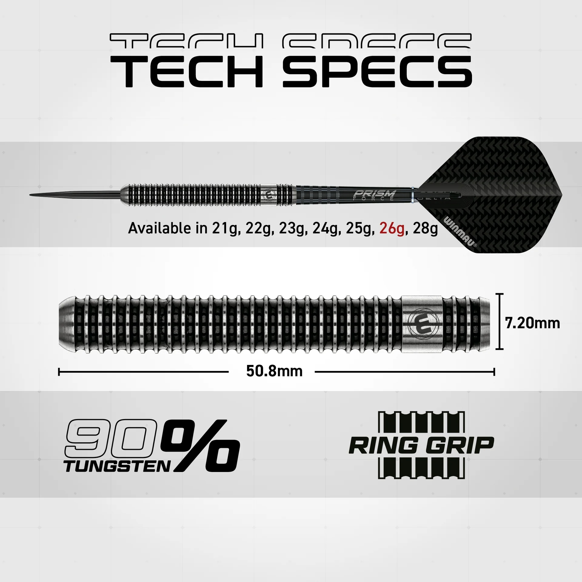 Winmau Blackout %90 Tungsten Dart Oku