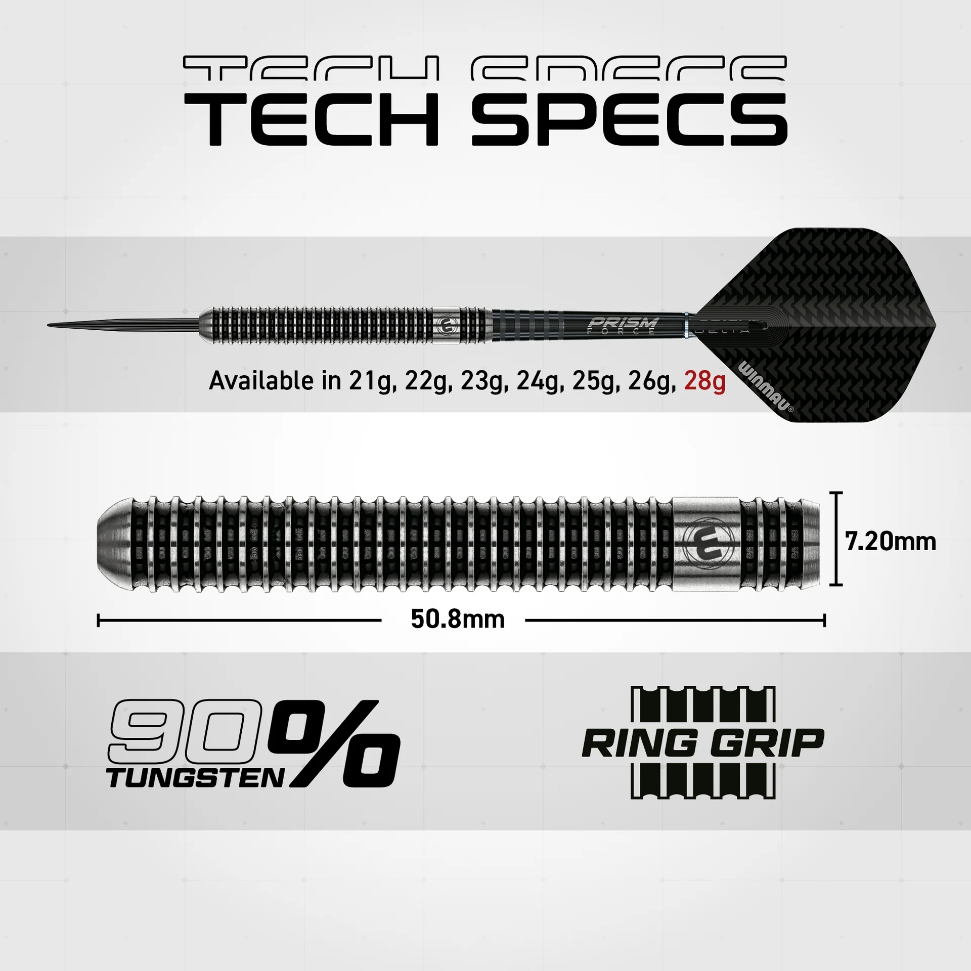 Winmau Blackout %90 Tungsten Dart Oku