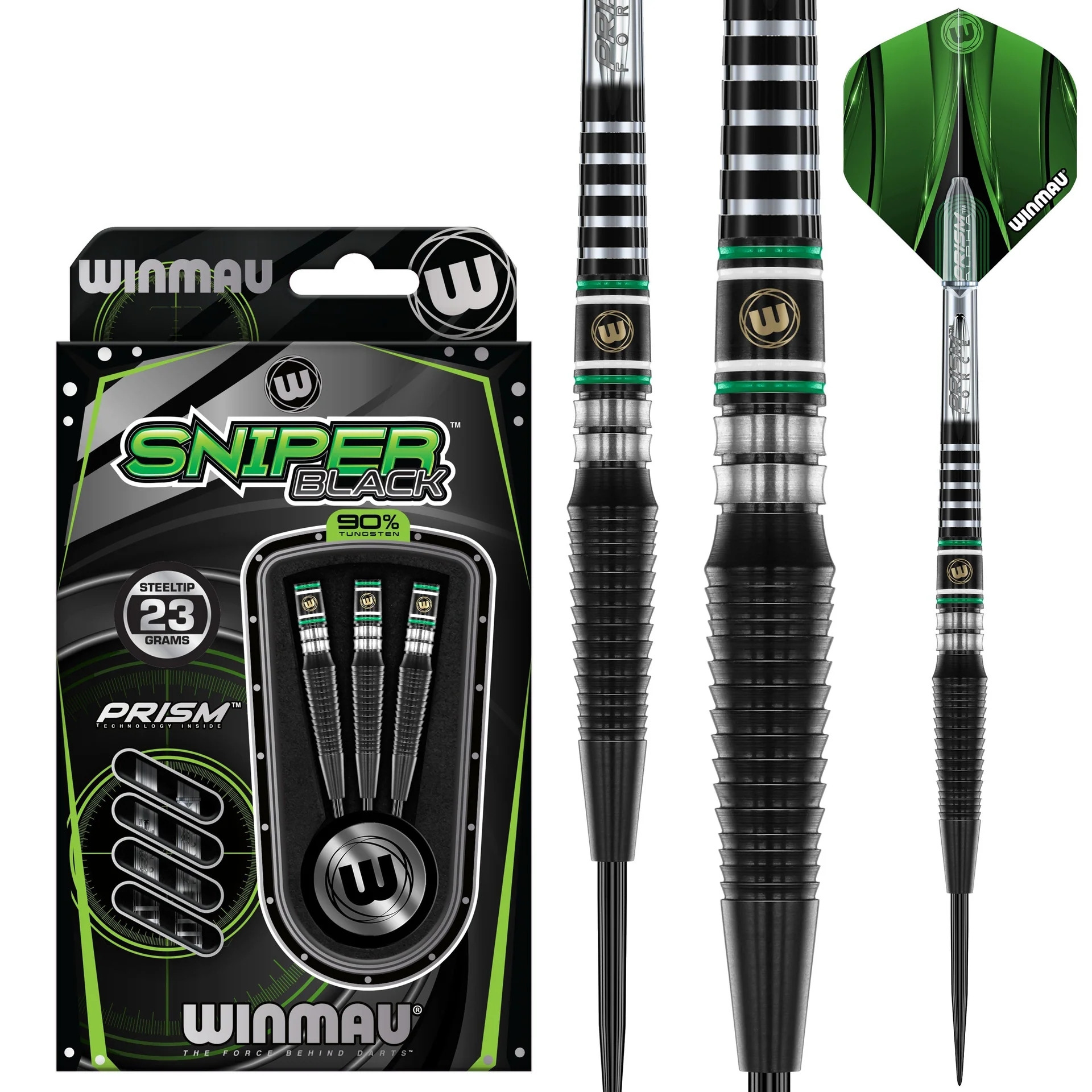 Winmau Sniper Black 90% Çelik Uçlu Dart Oku