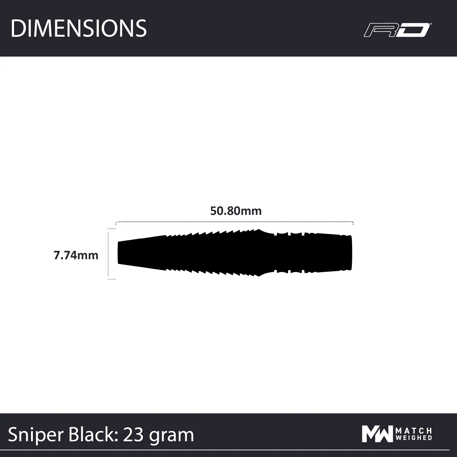 Winmau Sniper Black 90% Çelik Uçlu Dart Oku