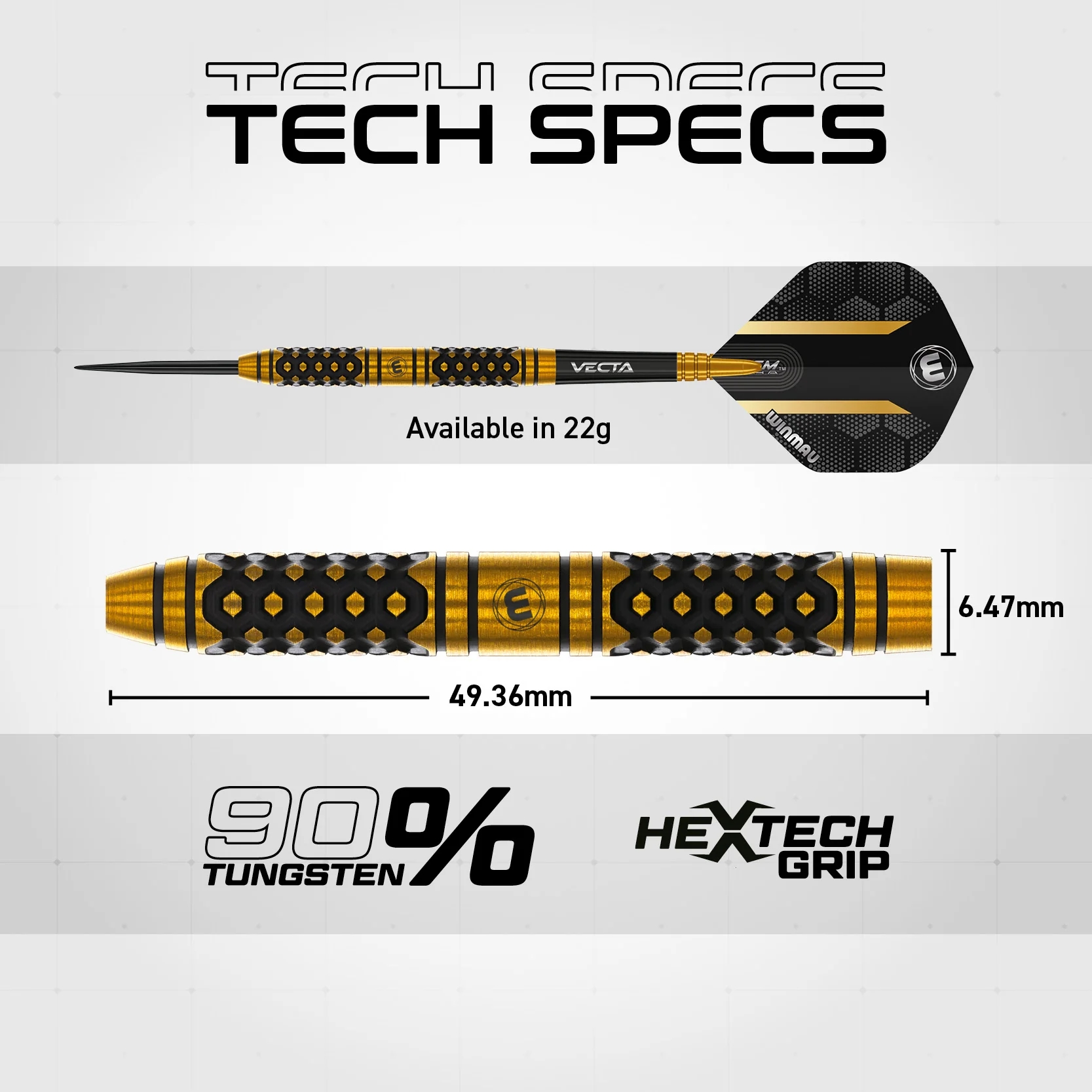 Winmau Bradley Van Der Velden Tungsten Çelik Uçlu Dart Oku 22gr