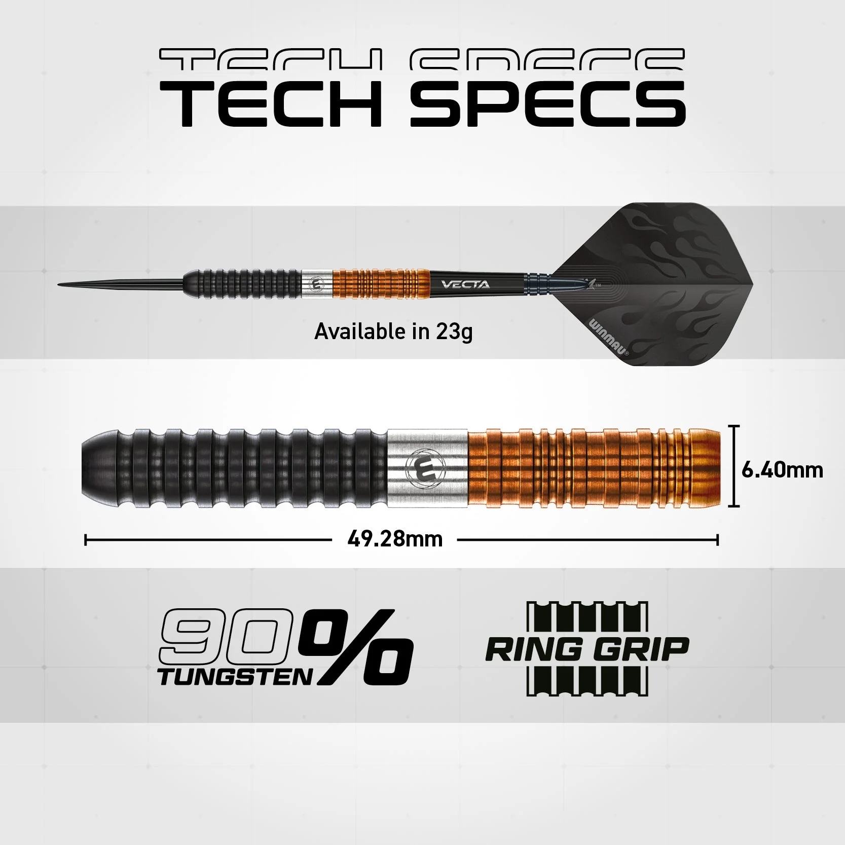 Winmau Ben Townley Tungsten Çelik Uçlu Dart Oku 23gr