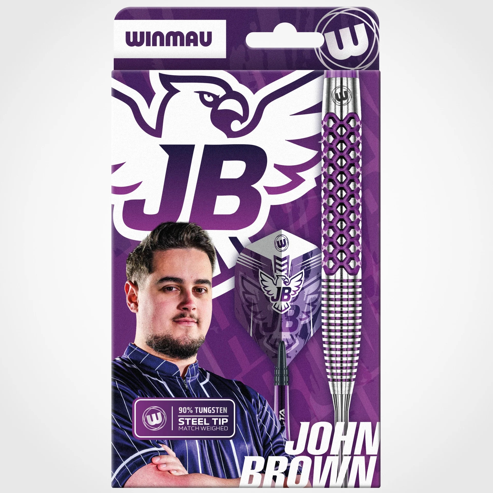 Winmau John Brown Tungsten Çelik Uçlu Dart Oku 22gr