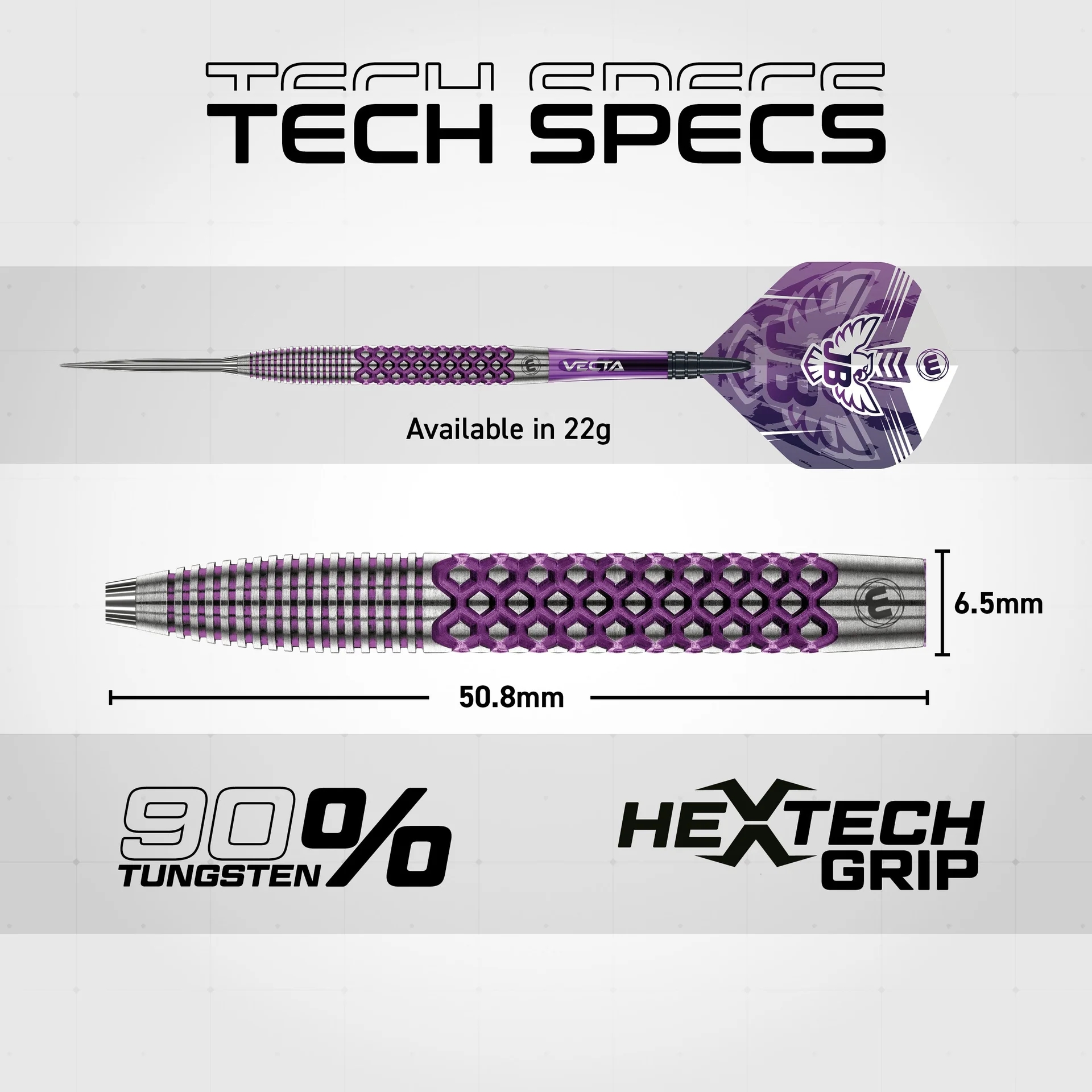 Winmau John Brown Tungsten Çelik Uçlu Dart Oku 22gr