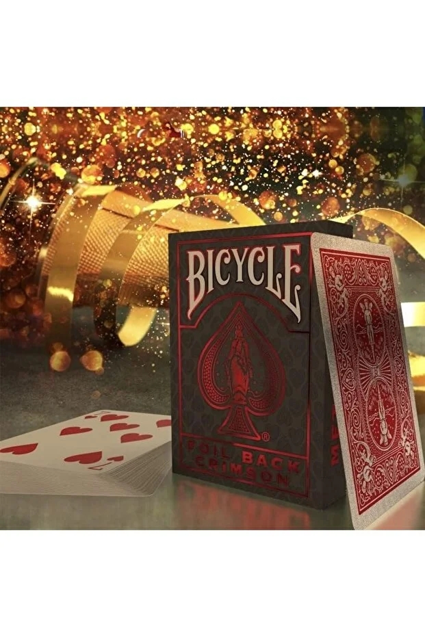 Bicycle | Foil Back Metalluxe Red Oyun Kartı