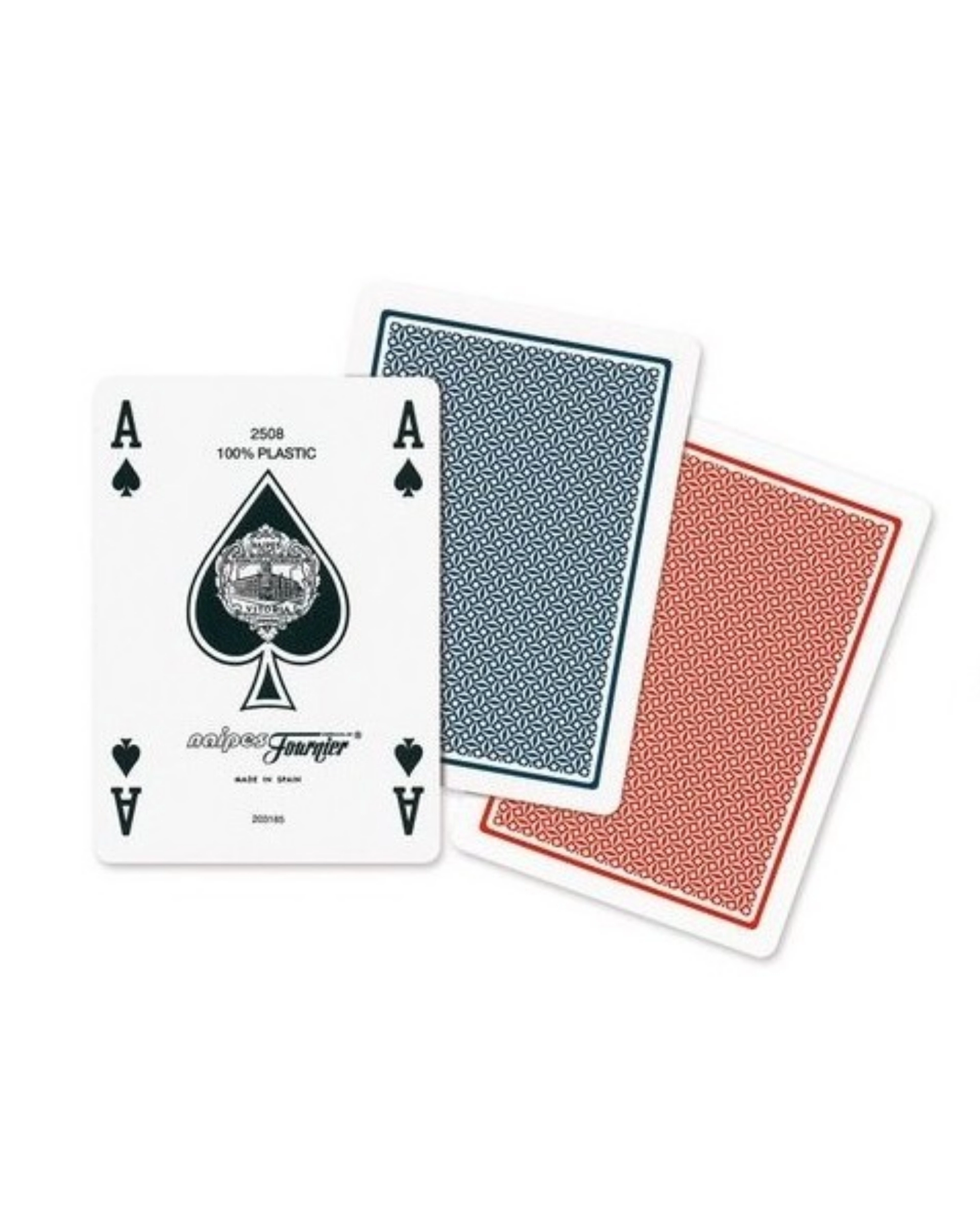 Fournier Plastic Poker Kart Single Deck-Kırmızı Siyah Oyun Kartı