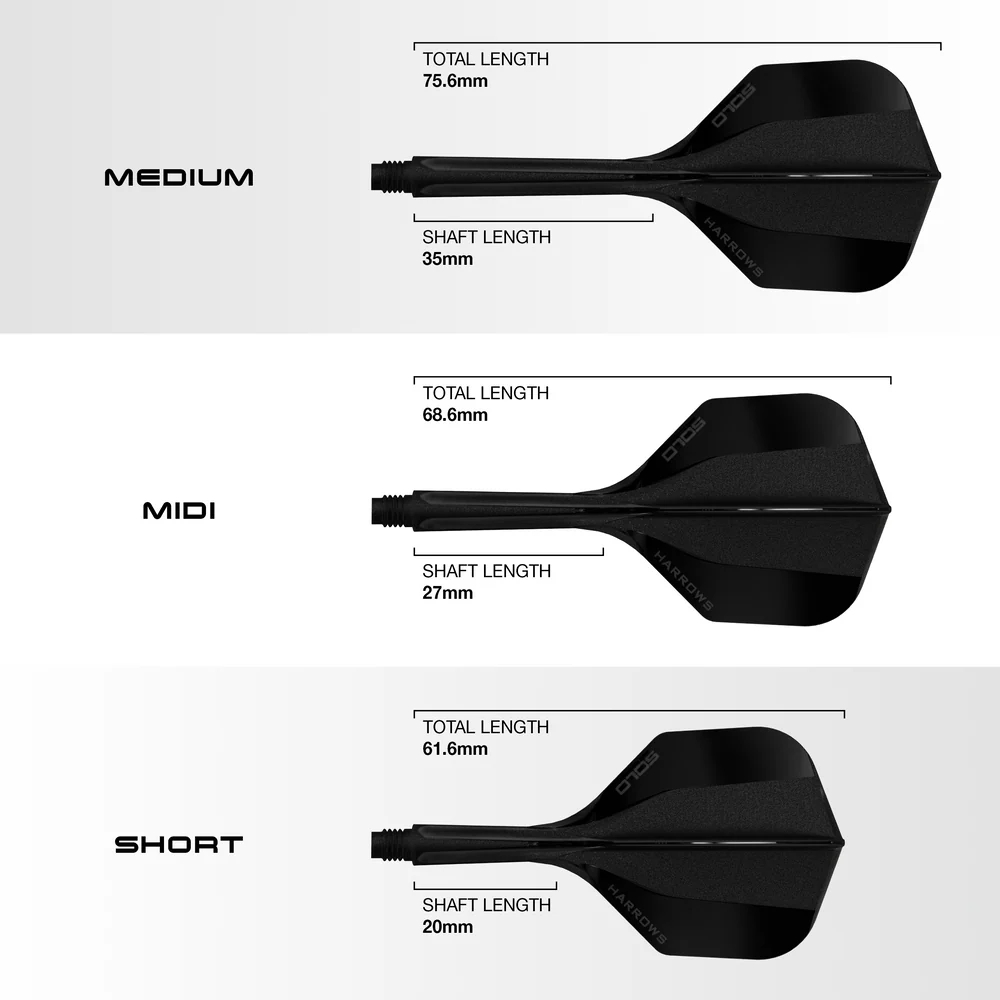 Harrows Solo: Integrated Flight and Shaft - Black