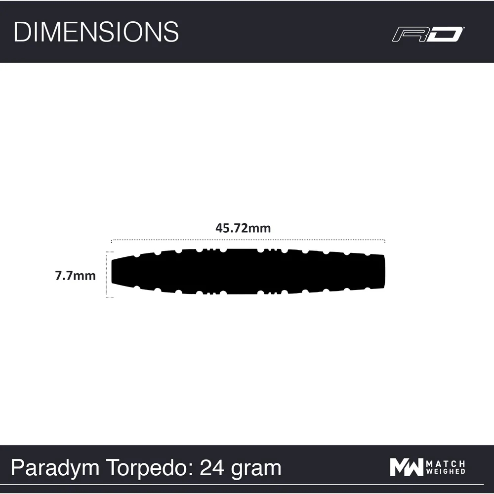 Red Dragon Paradym - Torpedo 90% Tungsten Dart Oku 24gr