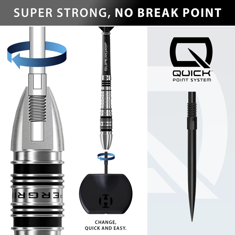 Harrows Supergrip QP Bomb 90% Quick Point Dart Oku