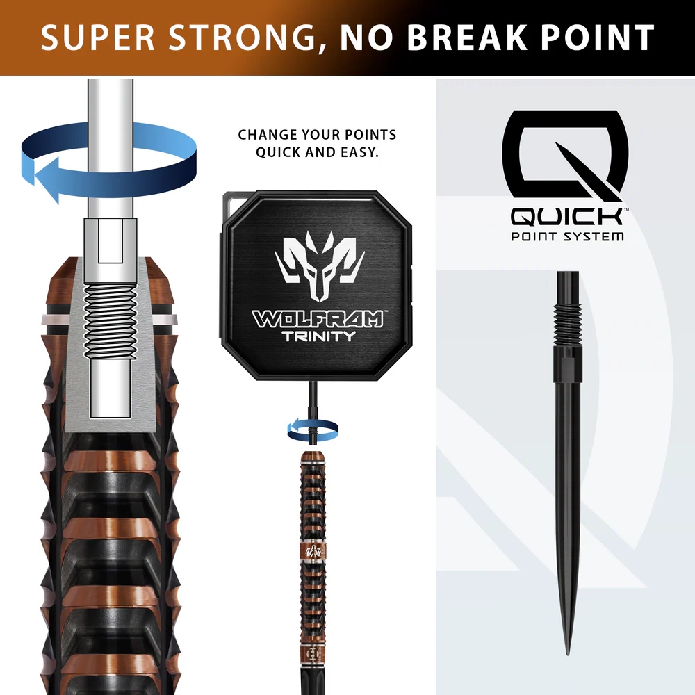 Harrows Wolfram Trinity 97% Quick Point Dart Oku