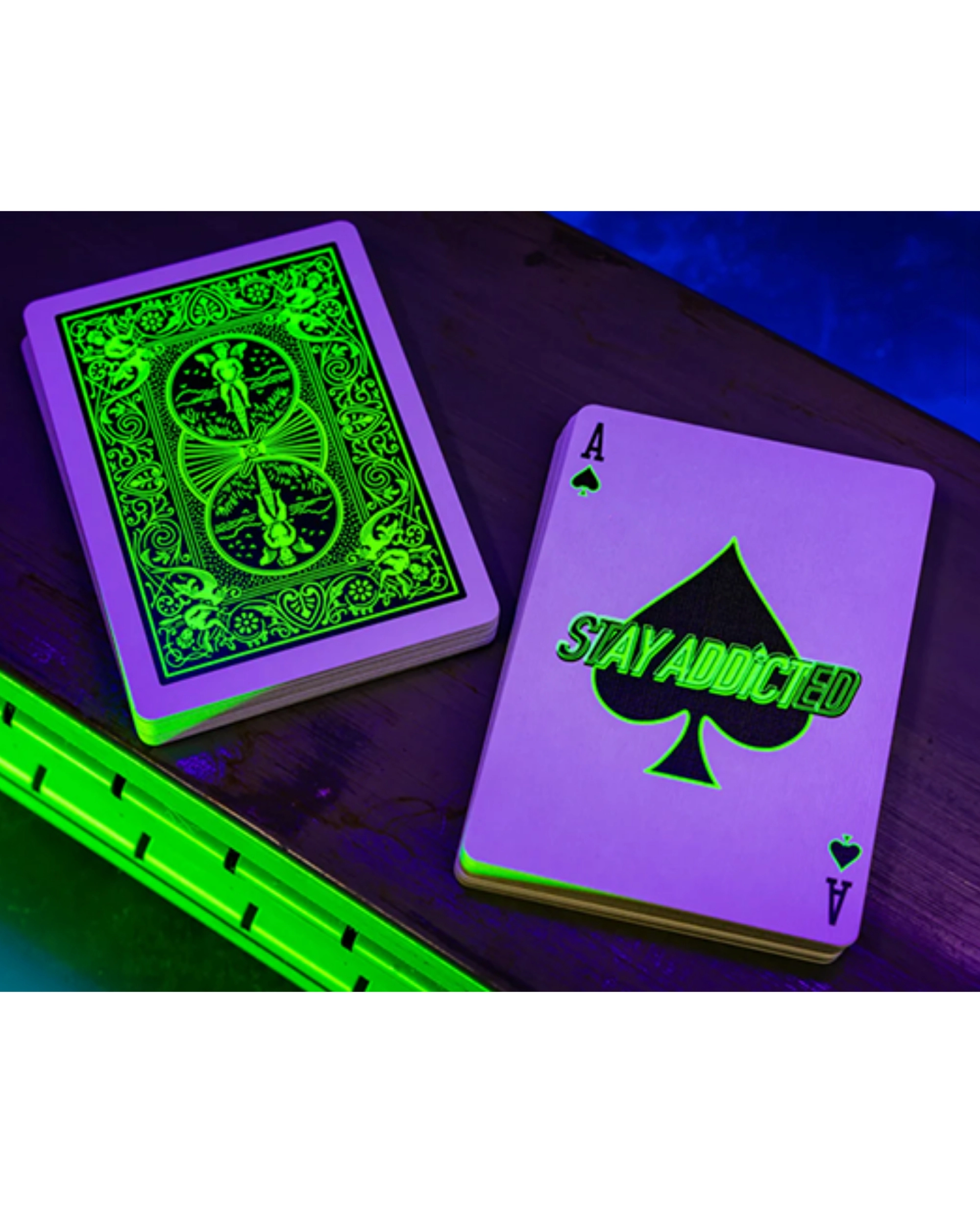 Bicycle | Neon Rider Back Green-Glo Oyun Kartı