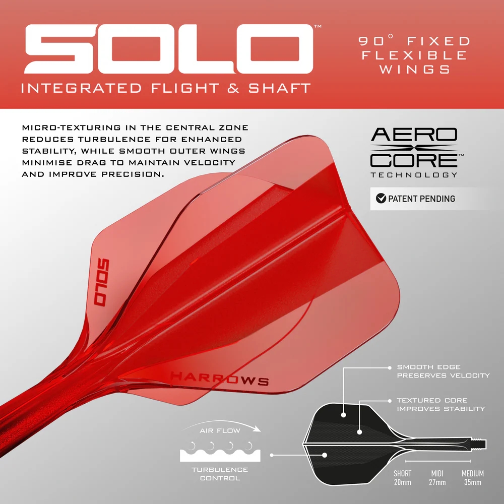 Harrows Solo: Integrated Flight and Shaft - Red                          