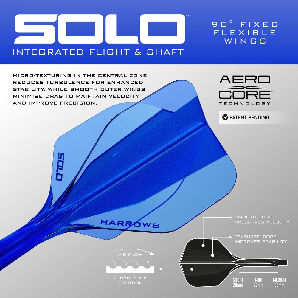 Harrows Solo: Integrated Flight and Shaft - Blue                   