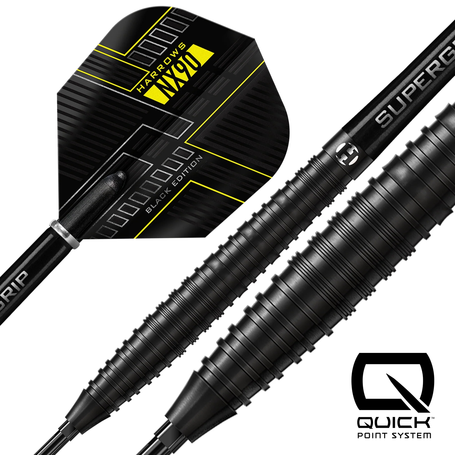 Harrows NX90 Black Edition Quick Point 90% Tungsten Dart Oku
