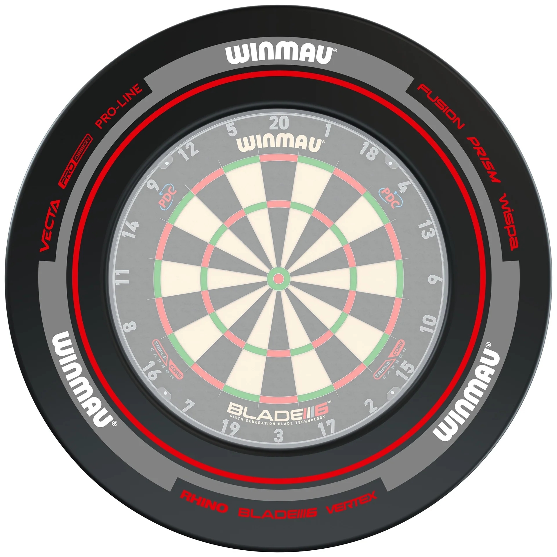 Advance Black/Red Dartboard Surround
