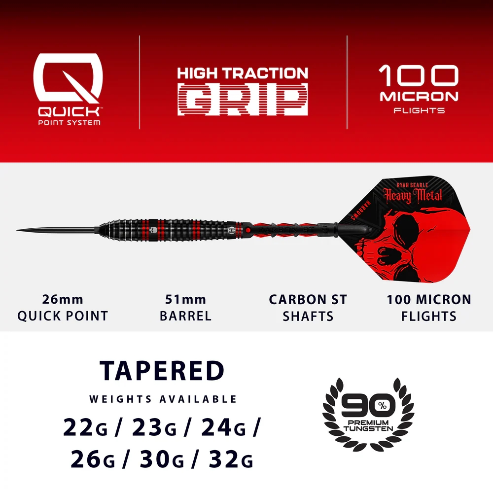 Harrows Ryan Searle 90% Quick Point Dart Oku