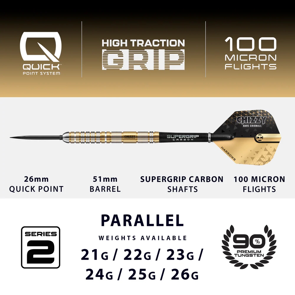 Harrows Chizzy 90% Series 2 Quick Point Dart Oku