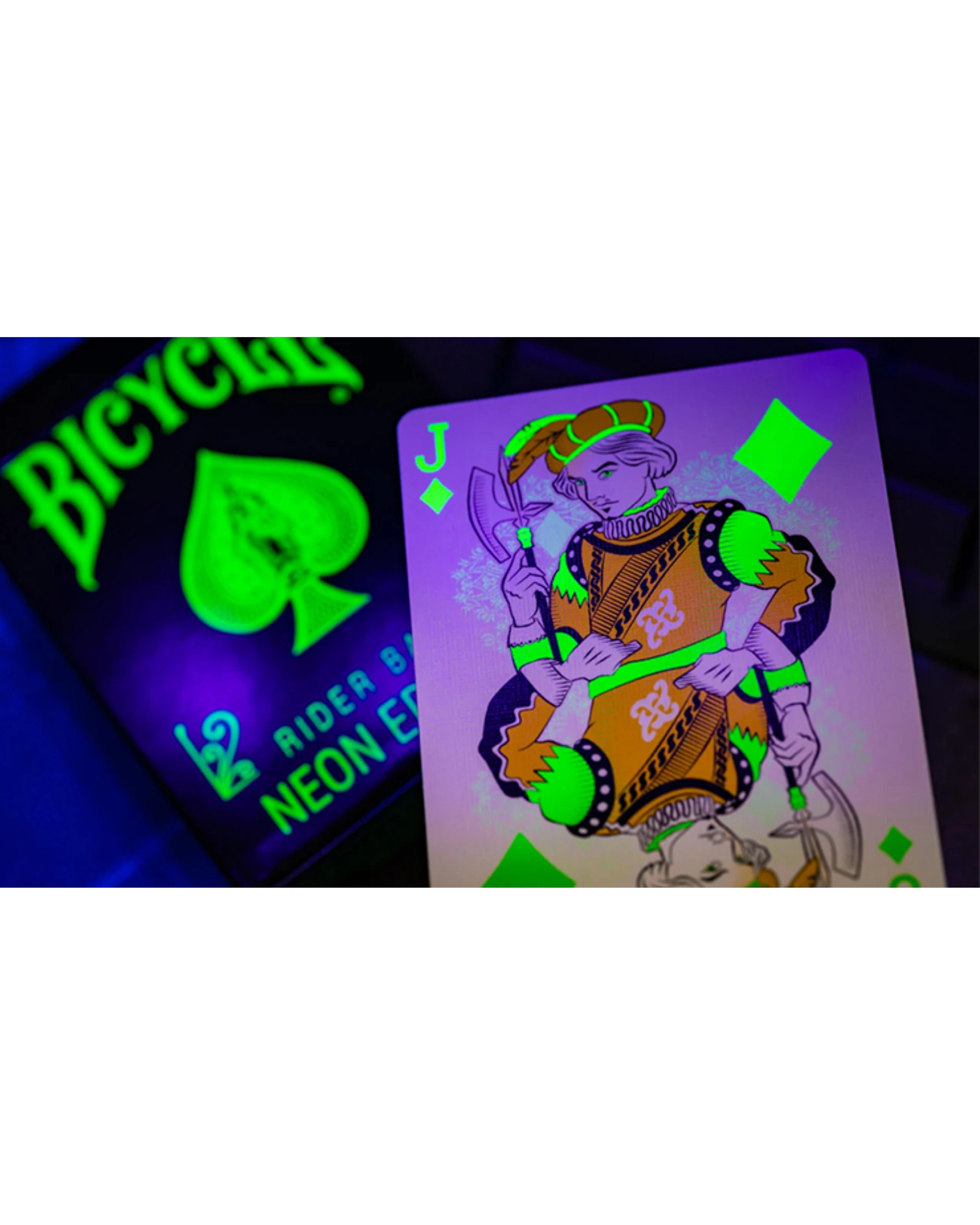 Bicycle | Neon Rider Back Green-Glo Oyun Kartı
