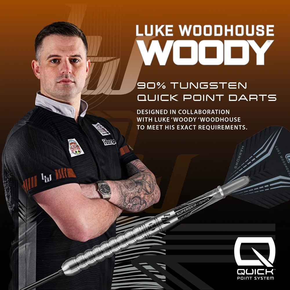 Harrows Luke Woodhouse 90% Quick Point Dart Oku