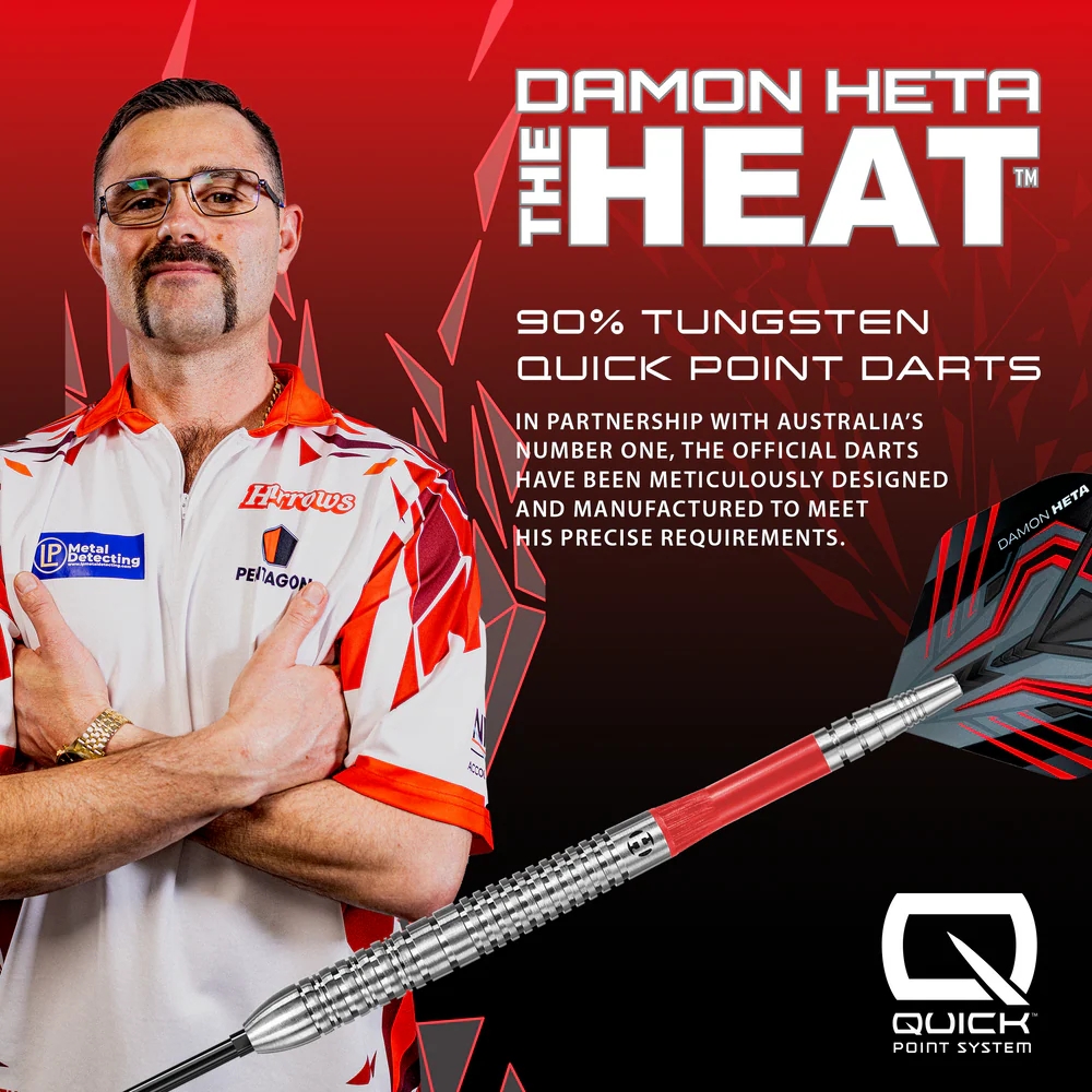 Harrows Damon Heta 90% Quick Point Dart Oku