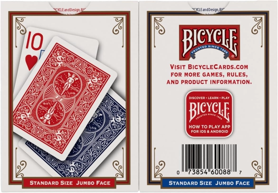 Bicycle | 2 Li Paket Jumbo Indeks -Mavi Ve Kırmızı Oyun Kartı