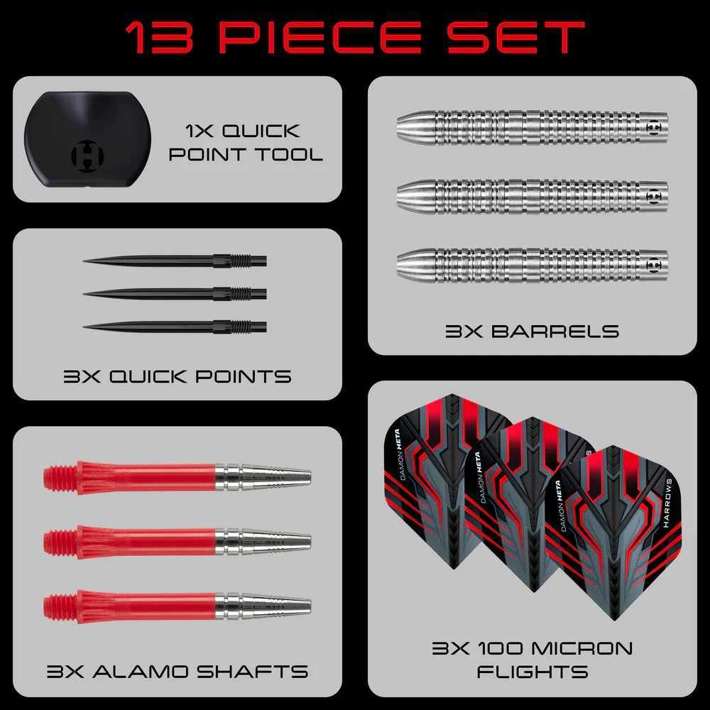 Harrows Damon Heta 90% Quick Point Dart Oku