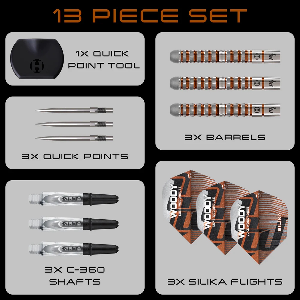 Harrows Luke Woodhouse 90% Series 3 Quick Point Dart Oku