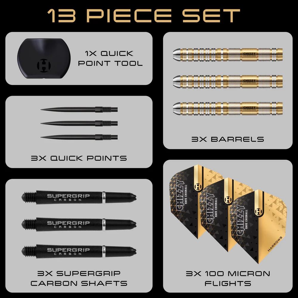 Harrows Chizzy 90% Series 2 Quick Point Dart Oku