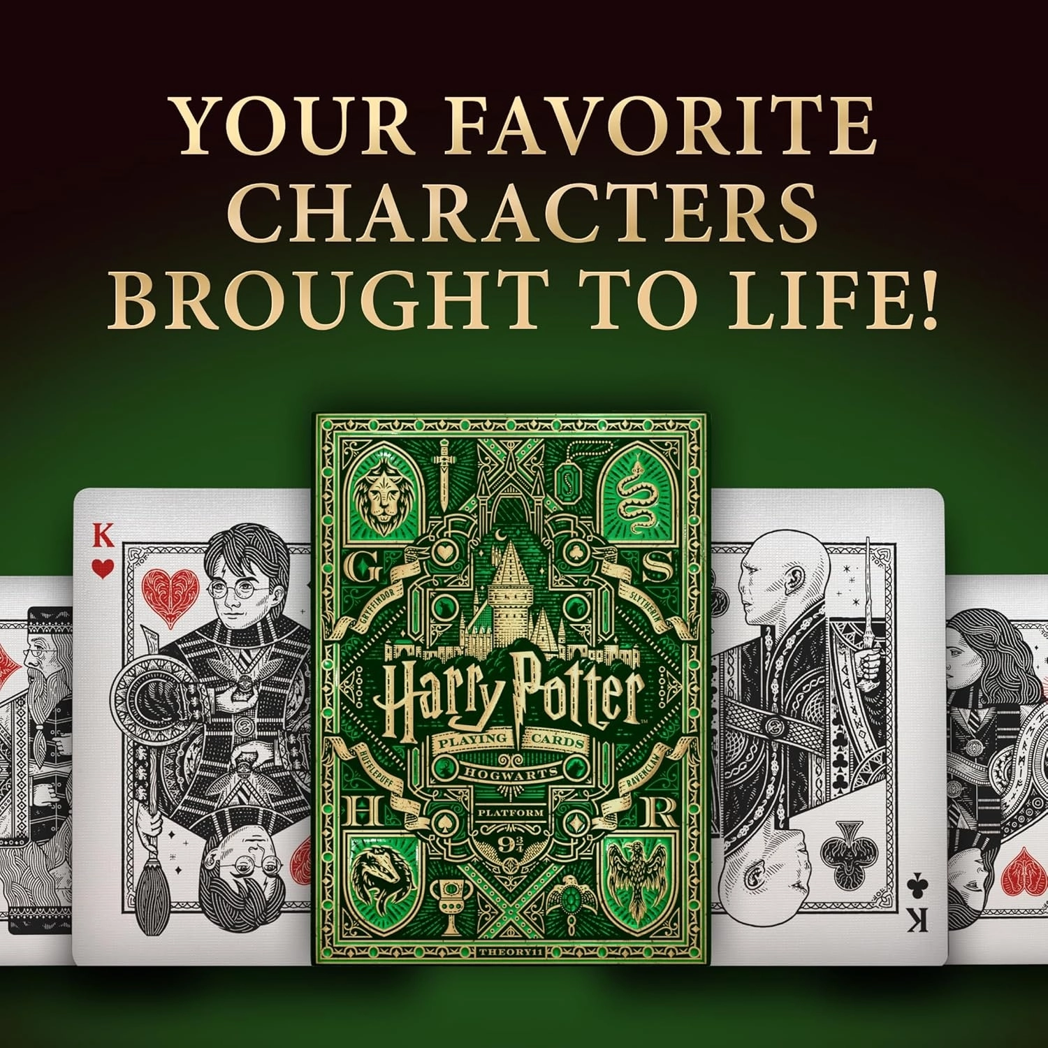 Theory11 | Harry Potter Deck-Green (Slytherin) Oyun Kartı