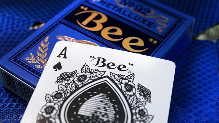 Bee MetalLuxe Mavi İskambil Destesi