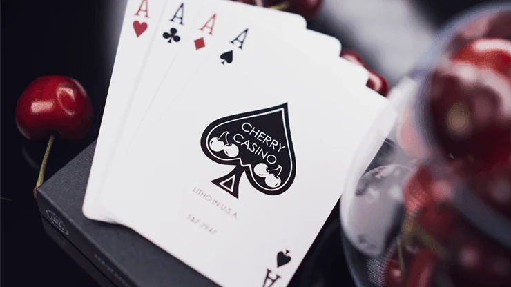 Limited Edition Cherry Casino (Monte Carlo Black and Gold) Numbered Seals Playing Cards by Pure Imagination Projects