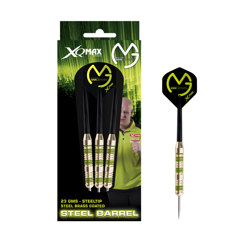XQ Darts Michael Van Gerwen Brass 22g Çelik Uçlu Dart Oku