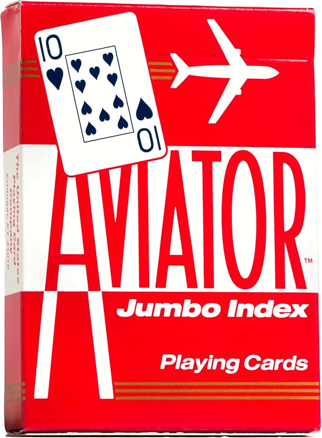 Aviator Jumbo Index İskambil Destesi – Kırmızı