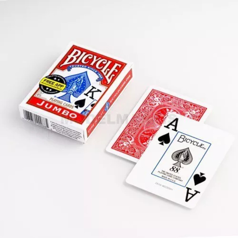 Bicycle | Rider Intern. Back Jumbo Index-Kırmızı Deste Oyun Kartı