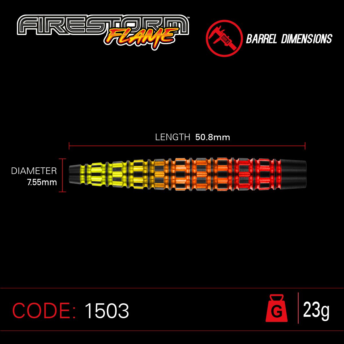 WINMAU FIRESTORM FLAME %90 TUNGSTEN