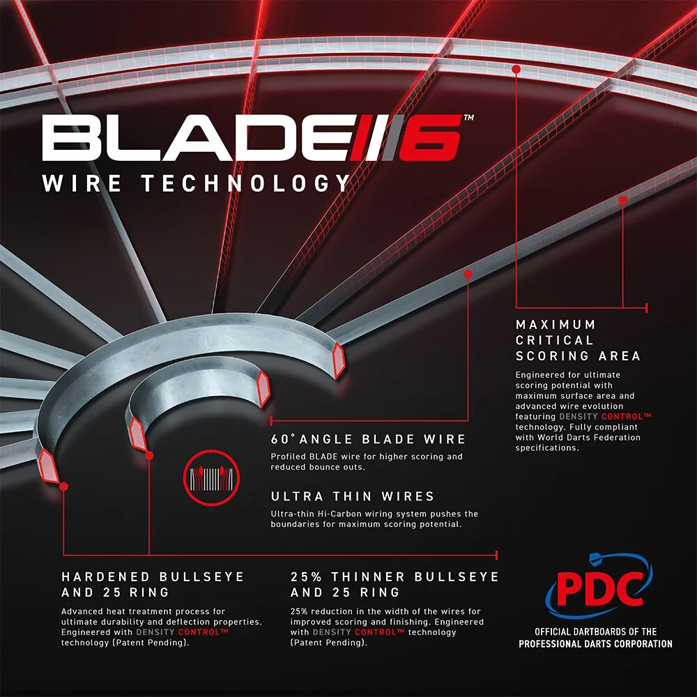 Winmau Blade 6 Triple-Core Carbon Profesyonel Dart Tahtası