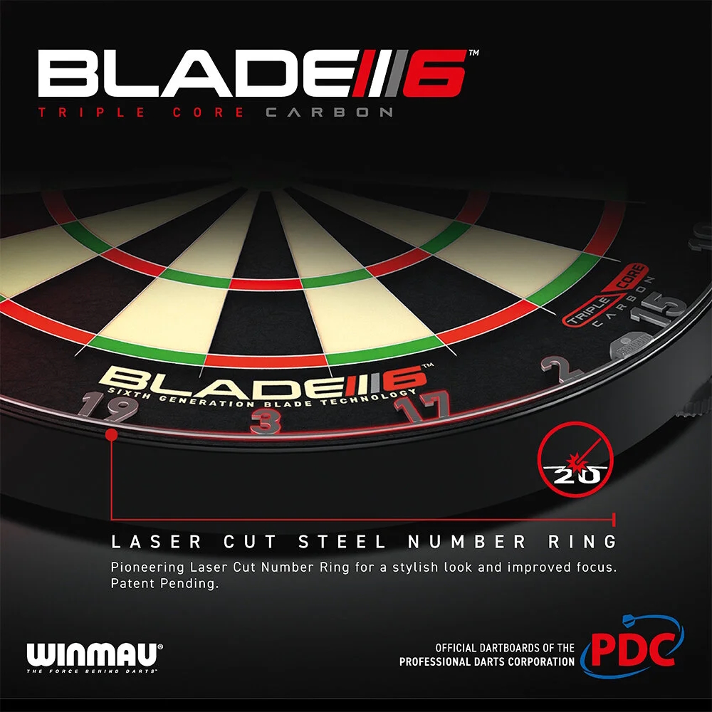 Winmau Blade 6 Triple-Core Carbon Profesyonel Dart Tahtası