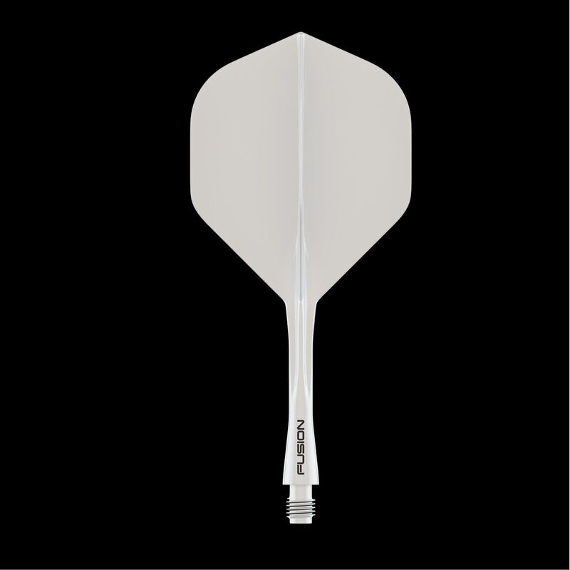 Winmau Fusion Entegre Flight & Şaft Sistemi - Düz Beyaz Intermediate