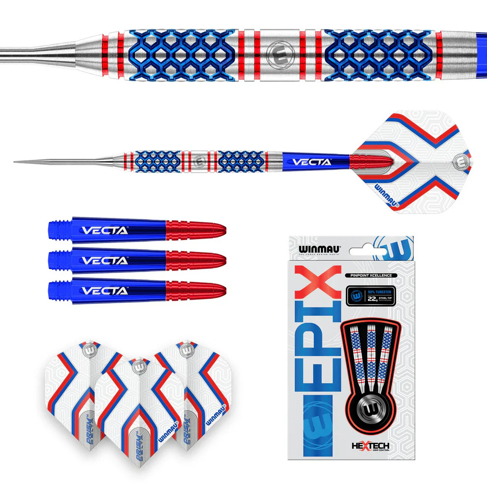 Winmau Epix 90% Tungsten Hex-Tech Çelik Uçlu Dart Oku