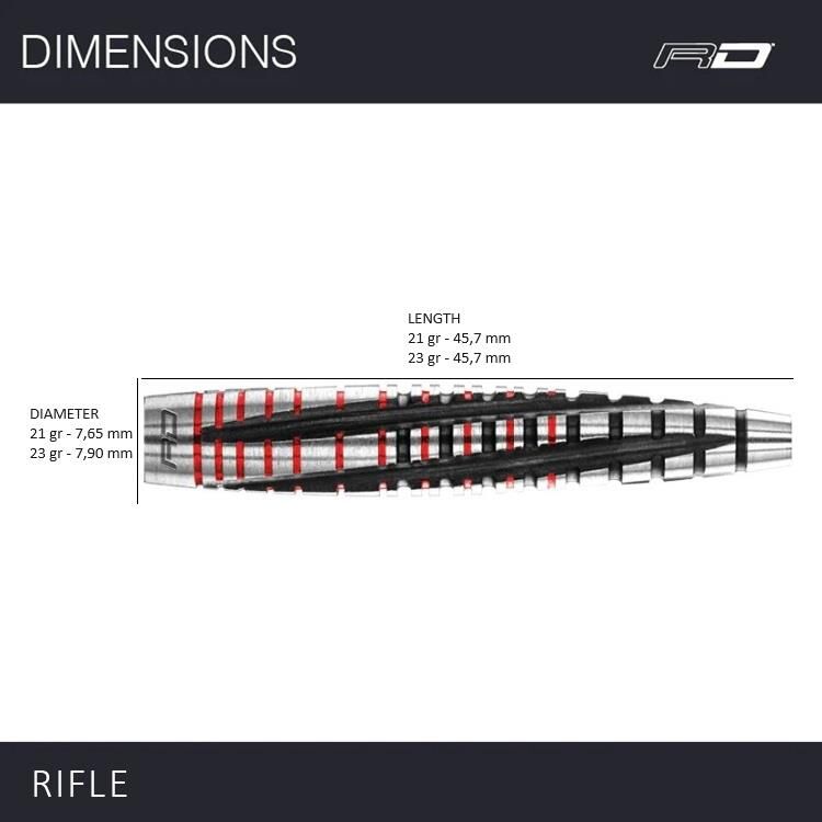 Red Dragon Rifle 90% Tungsten 23g Çelik Uç Dart Oku