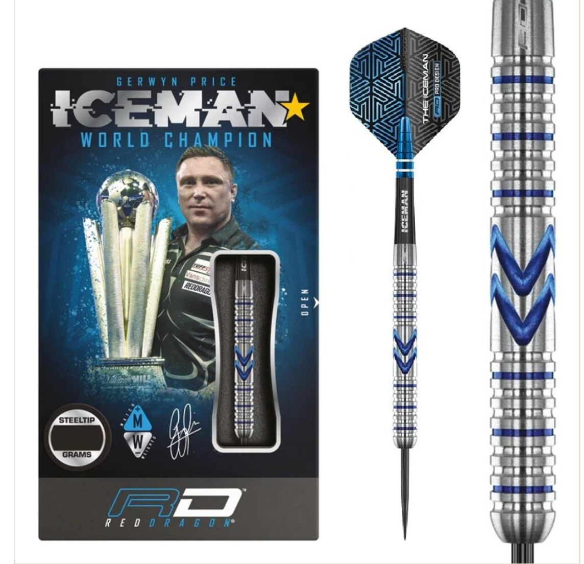 Red Dragon Gerwyn Price ’’Iceman’’ Midnight Edition 90% Tungsten Dart Oku