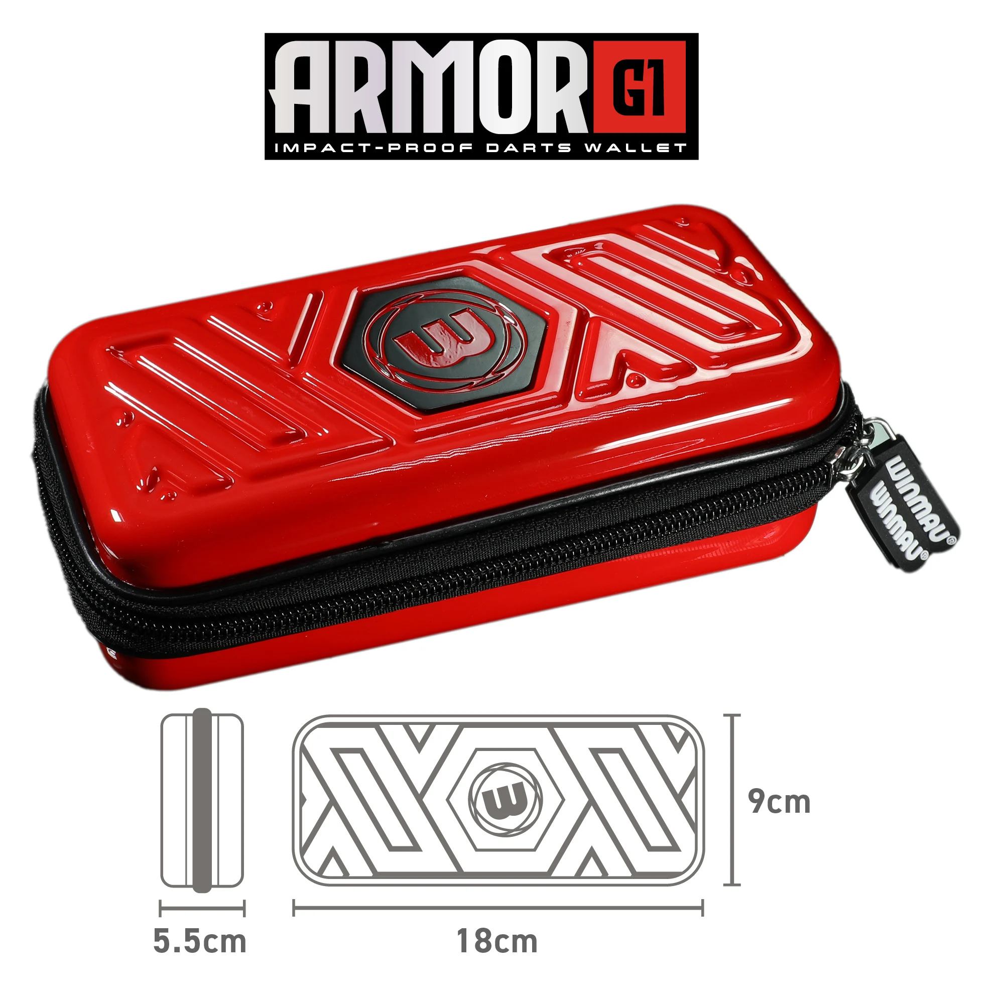 Winmau Armor G1 Dart Oku Kılıfı - Kırmızı, Siyah