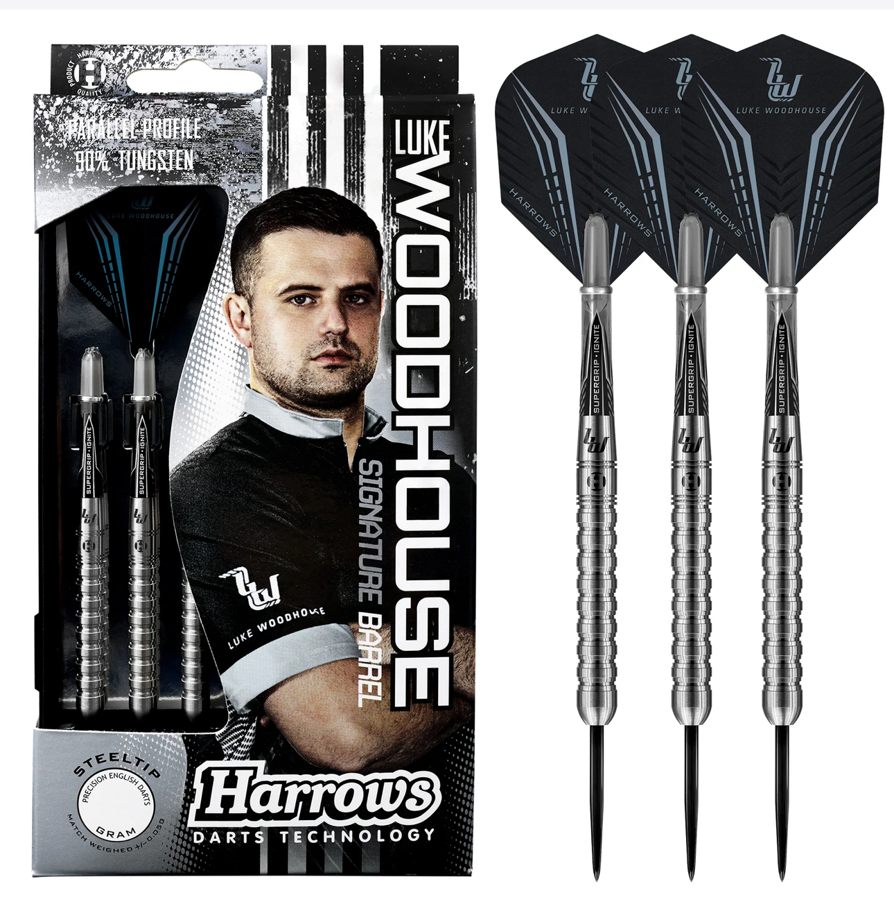 Harrows Luke Woodhouse ’’Woody’’ 90% Tungsten Çelik Uçlu Dart Oku