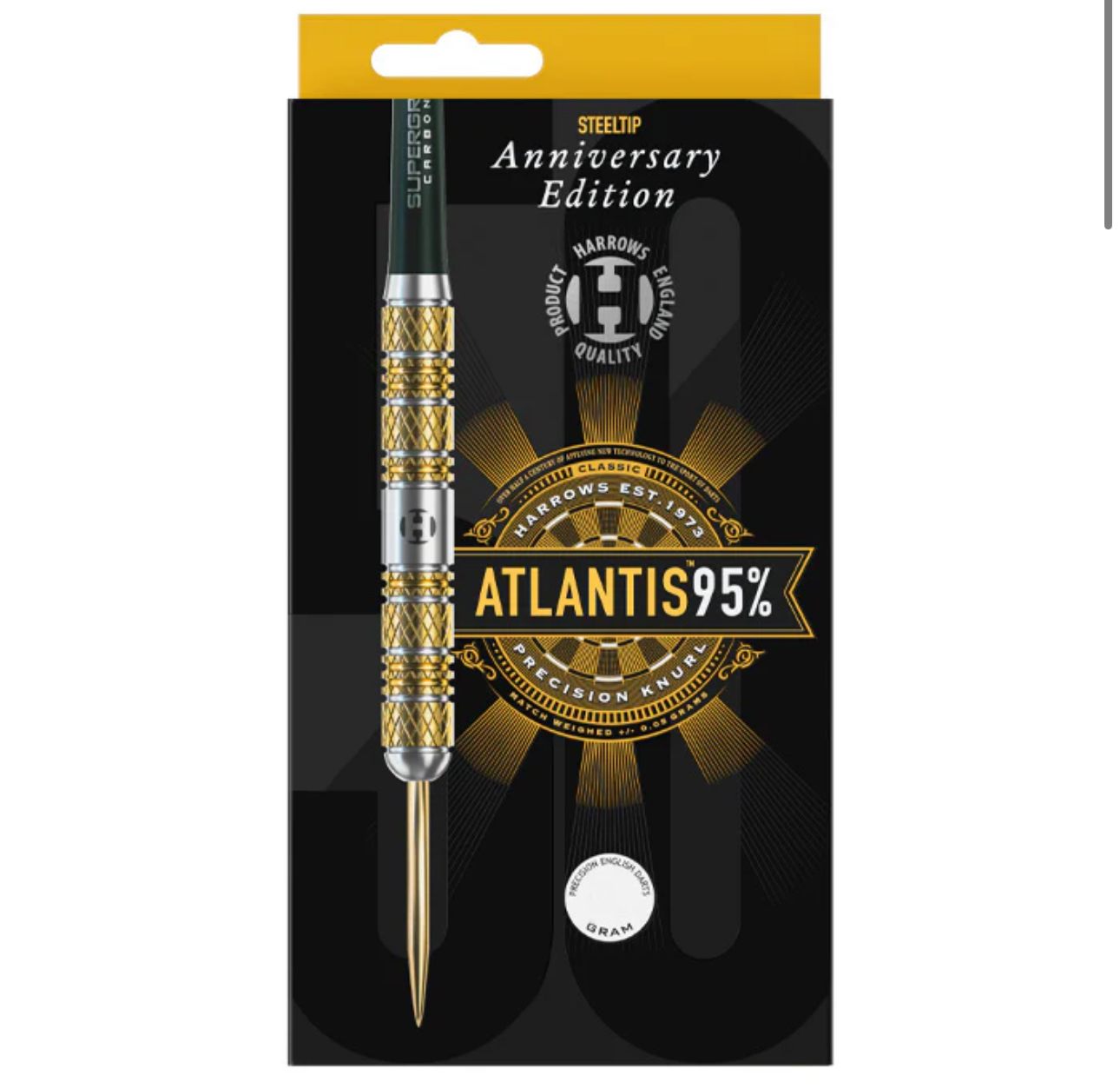 Harrows Atlantis 50. Yıl Özel Serisi 95% Tungsten Çelik Uçlu Dart Oku