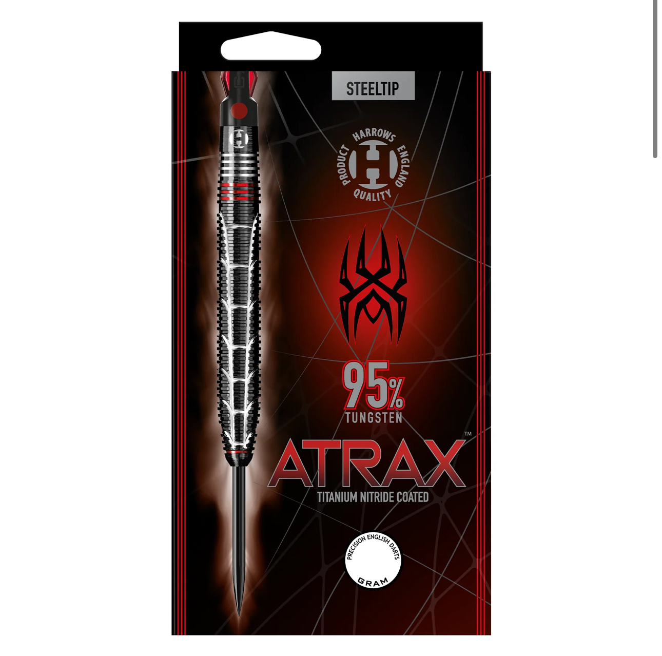 Harrows Atrax 95% Tungsten Çelik Uçlu Dart Oku