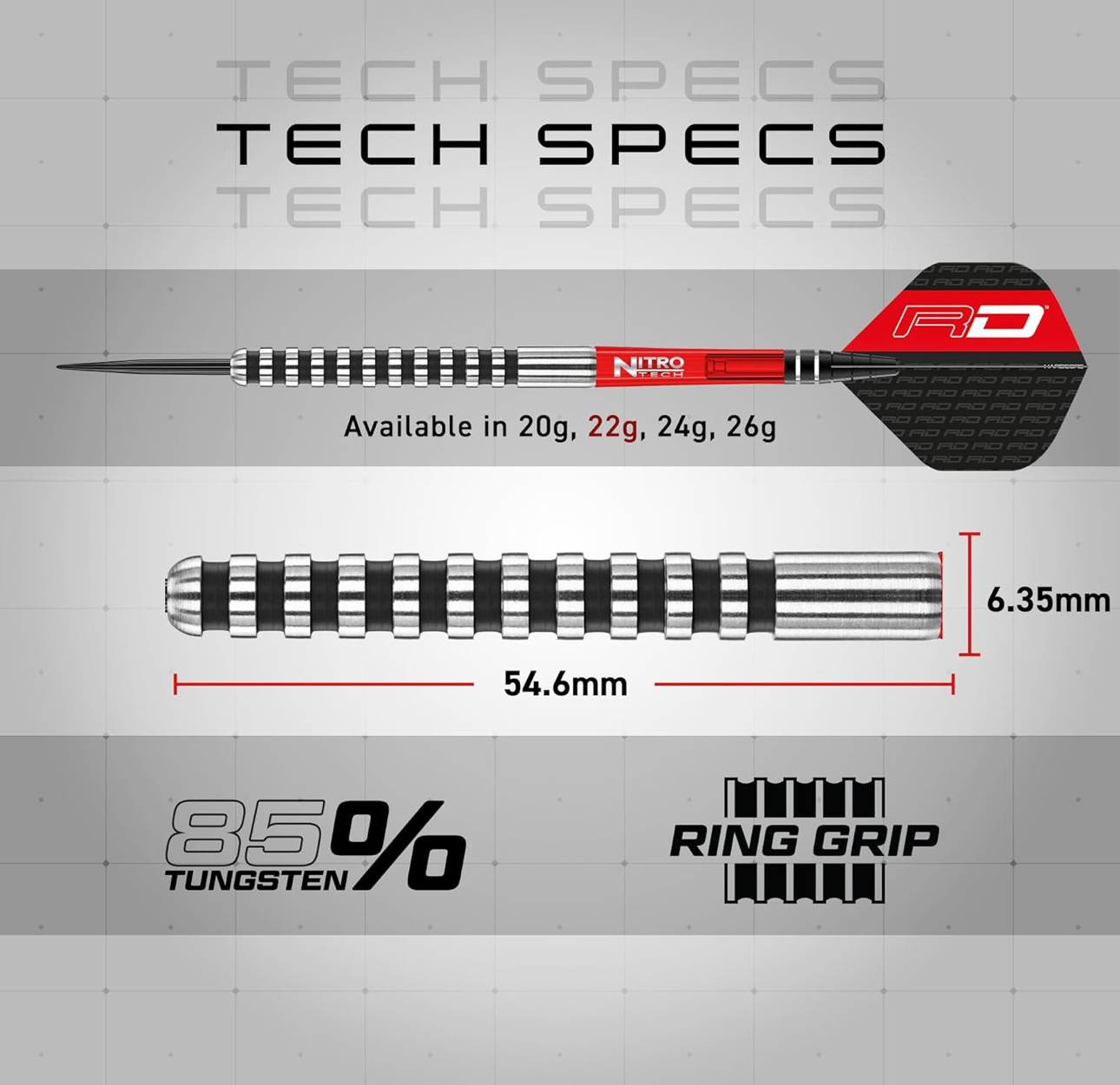 Red Dragon Javelin Black 85% Tungsten Steel Tip Dart Oku - DERYA
